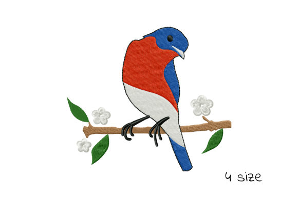 A Cute Bird Embroidery for Boutique Apparel & Sweatshirts