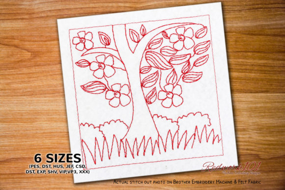 A Designer's Hands-On Review of the Tree Lineart Embroidery Design