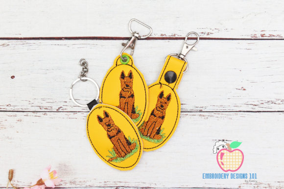 A Designer's Review: German Shepherd ITH Keyfob Embroidery