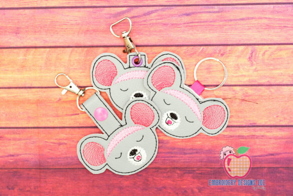 A Happy Mouse Face Keyfob Keychain ITH Review for Crafters