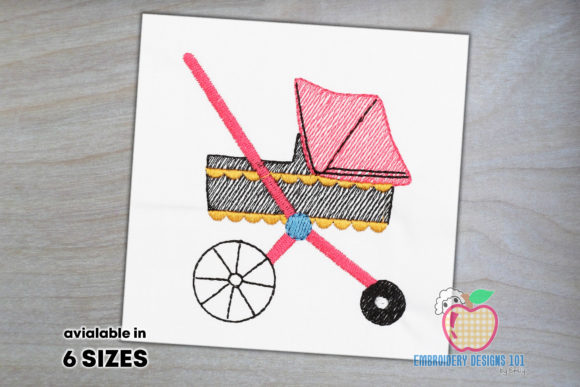 Baby Carriage Sketch Embroidery: A Designer’s Review for Personalized Gifts