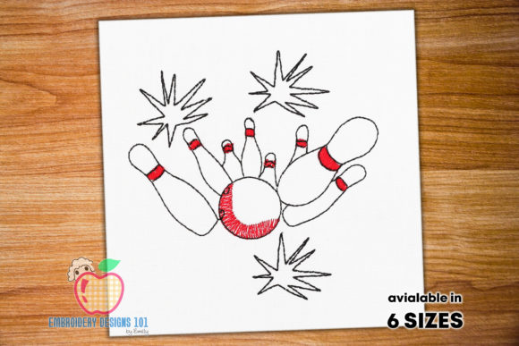 Bowling Pins and Ball Design for Custom Apparel