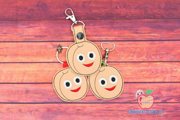 Cartoon Apricot Keychain: An Embroidery Designer's Review