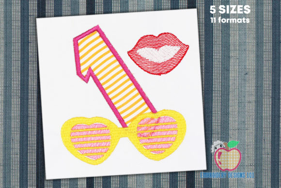 Evaluating the Sunglasses in Heart Shaped Embroidery Design