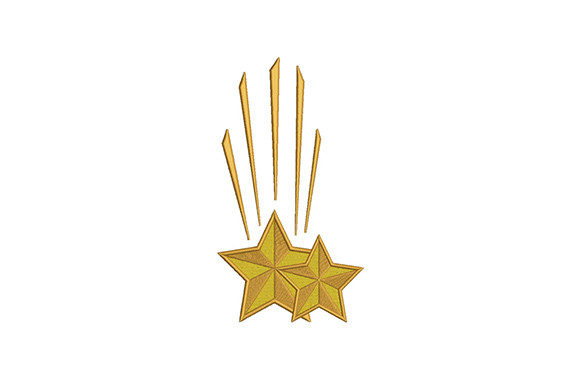 Golden Stars Design for Personalized Embroidered Gifts