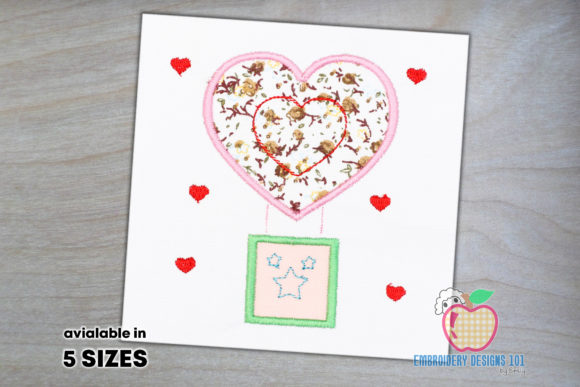 Heart Hot Air Balloon Embroidery Design Review