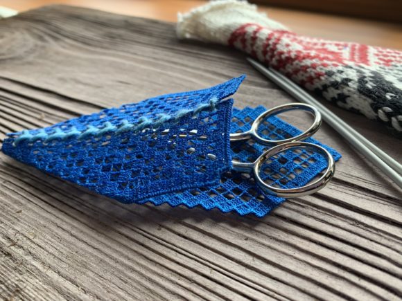 Scissor Case Embroidery Design for Craft Fair Products