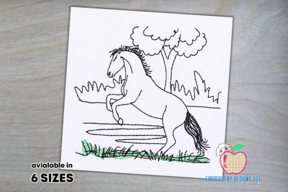 Testing the Wild Horse in Forest Quick Stitch Design