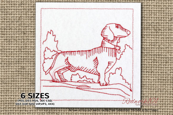 The Charm of a Classic Dachshund Embroidery Design